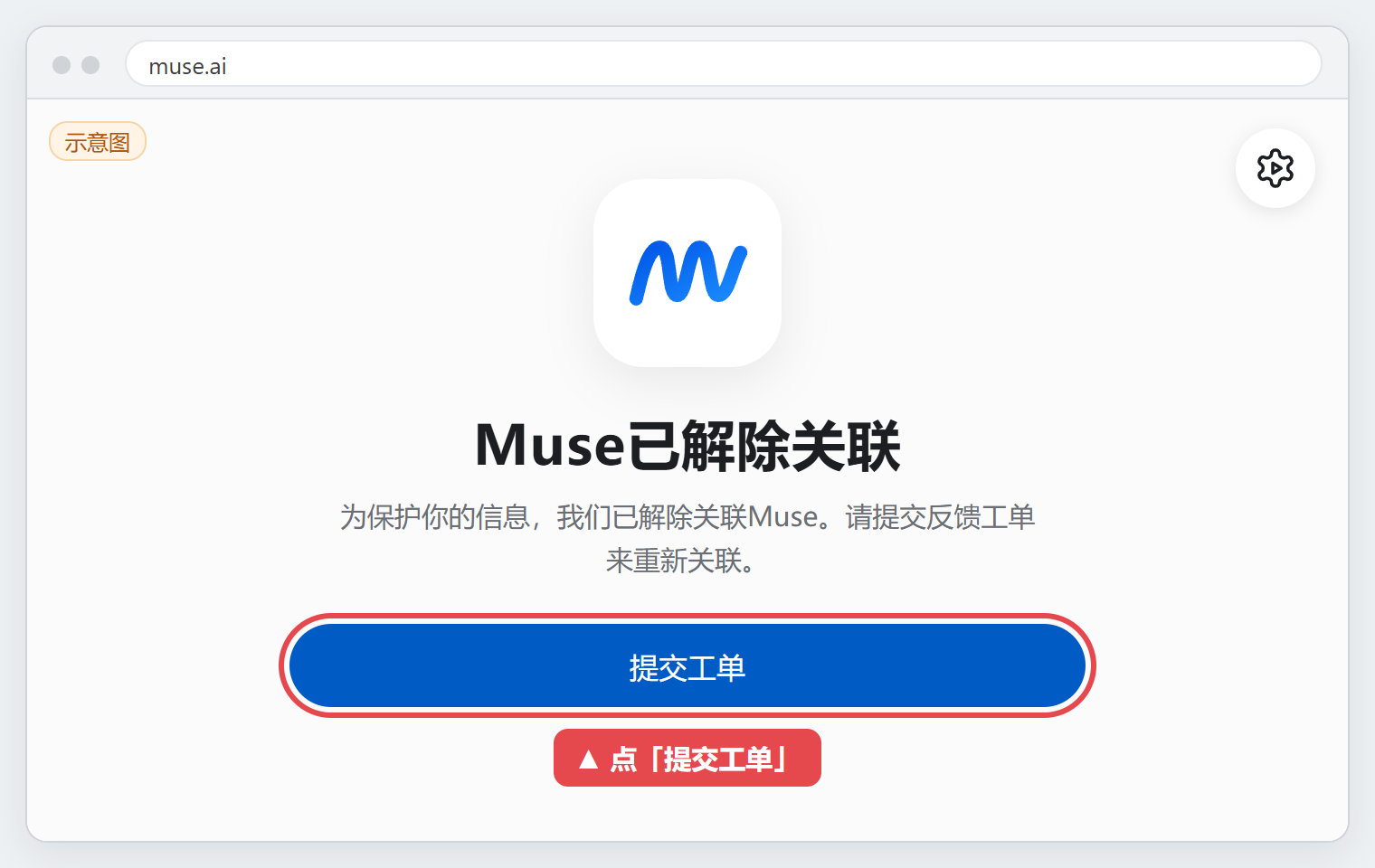 点击页面上的提交工单按钮