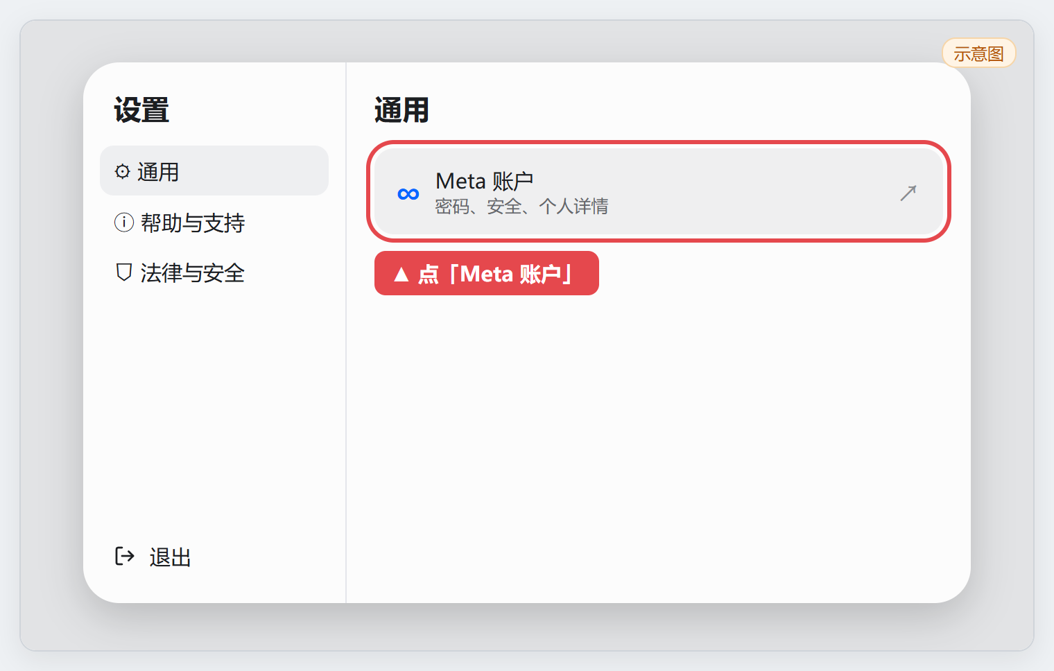 通用里的 Meta 账户